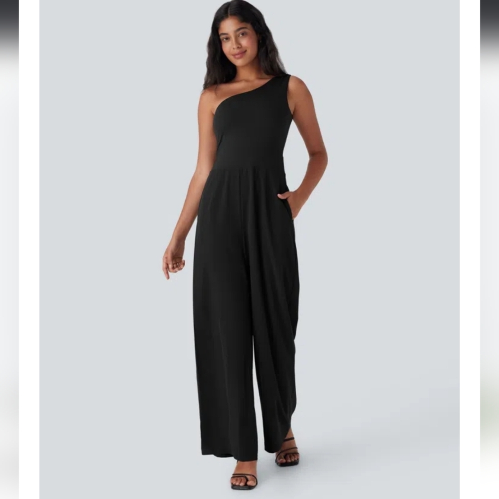 HALARA Breezeful One-Shoulder Backless Quick Dry Jumpsuit